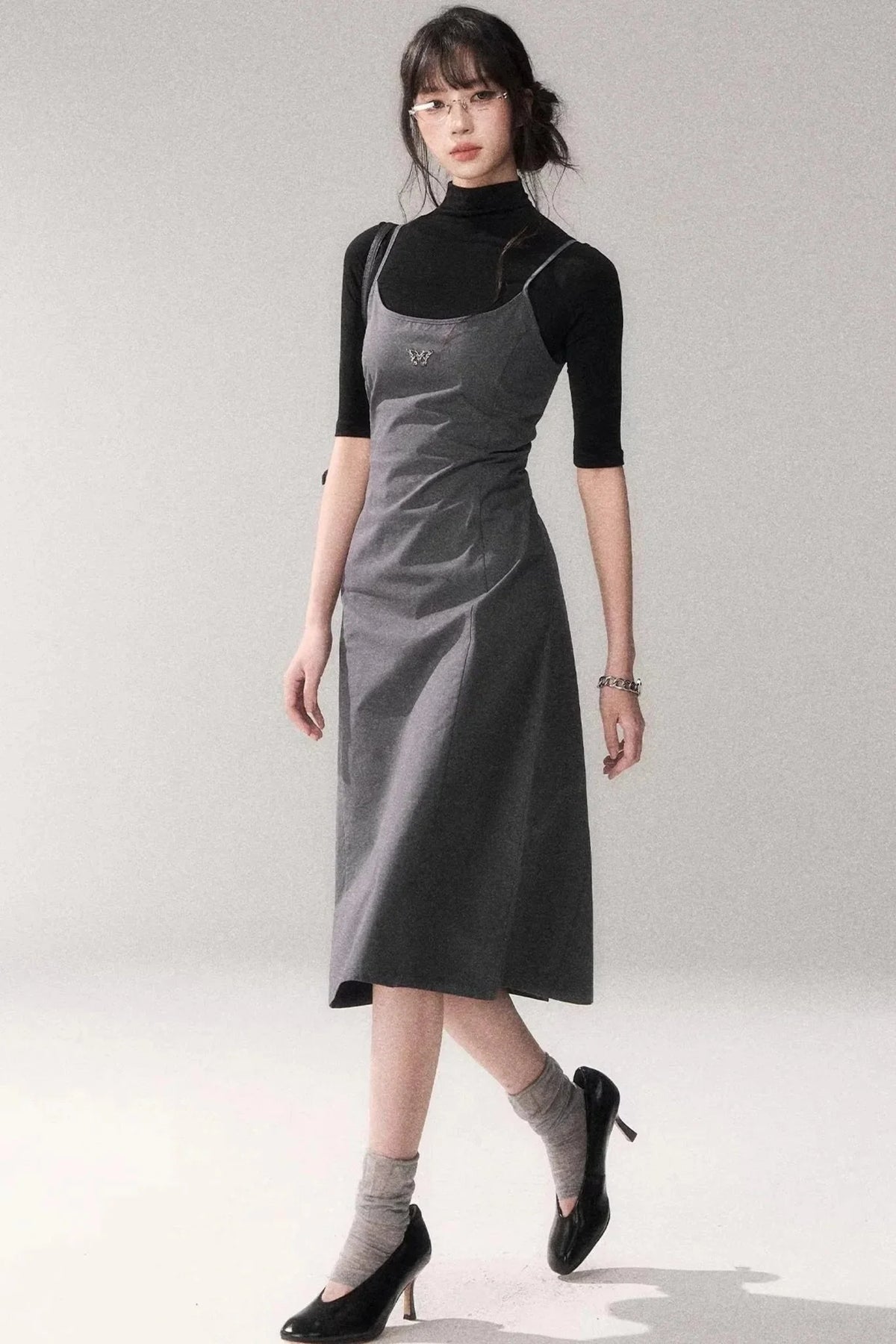 Retro Cotton A-Line Dress