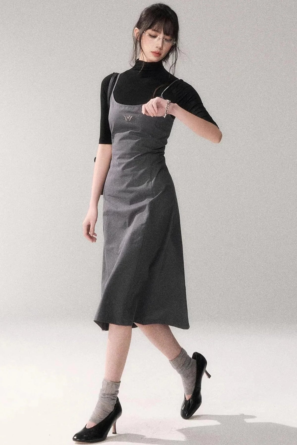 Retro Cotton A-Line Dress