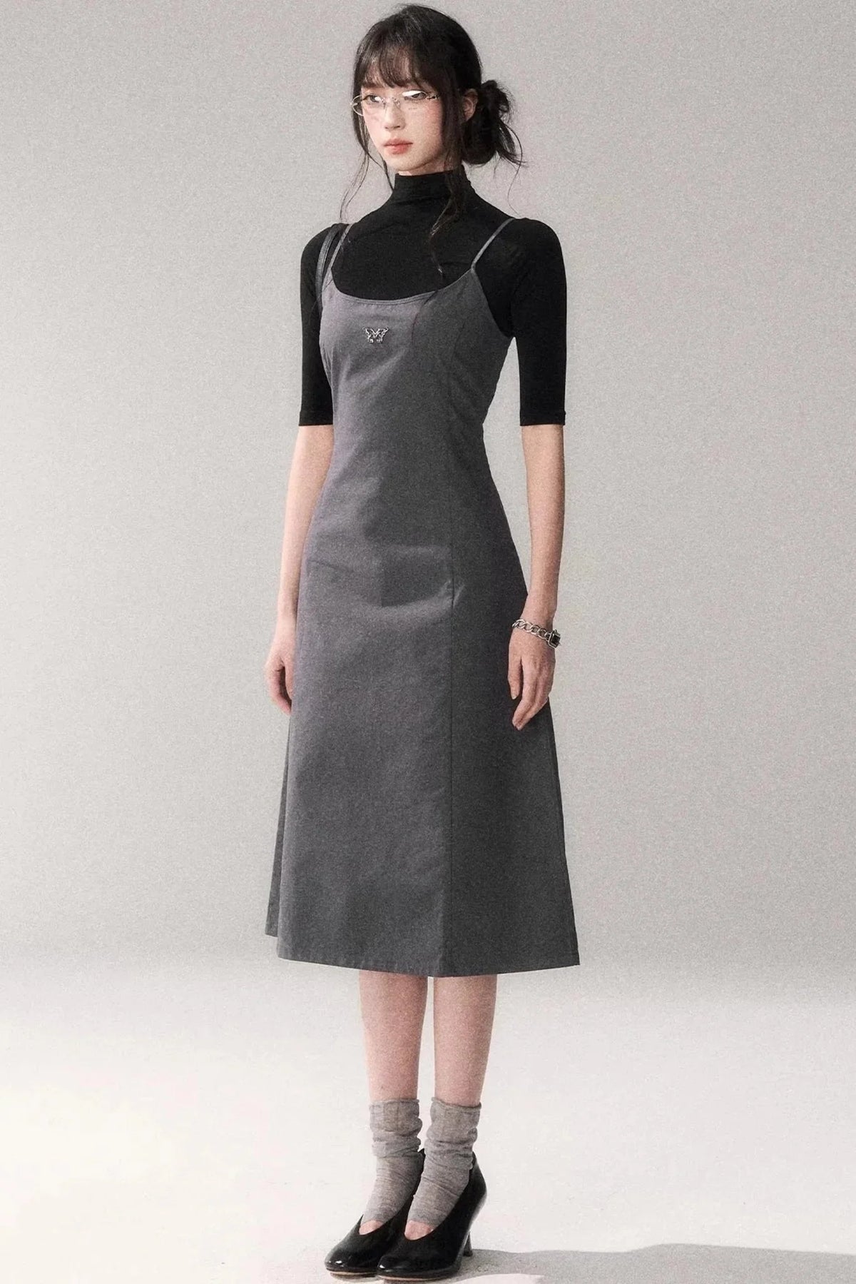 Retro Cotton A-Line Dress