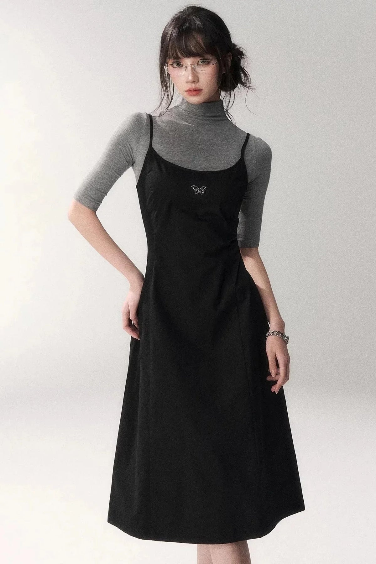 Retro Cotton A-Line Dress