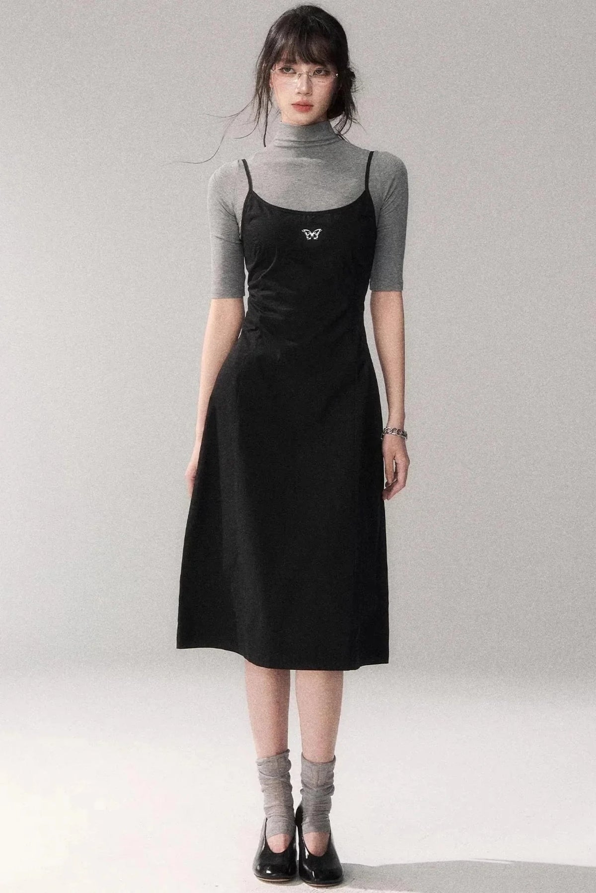 Retro Cotton A-Line Dress