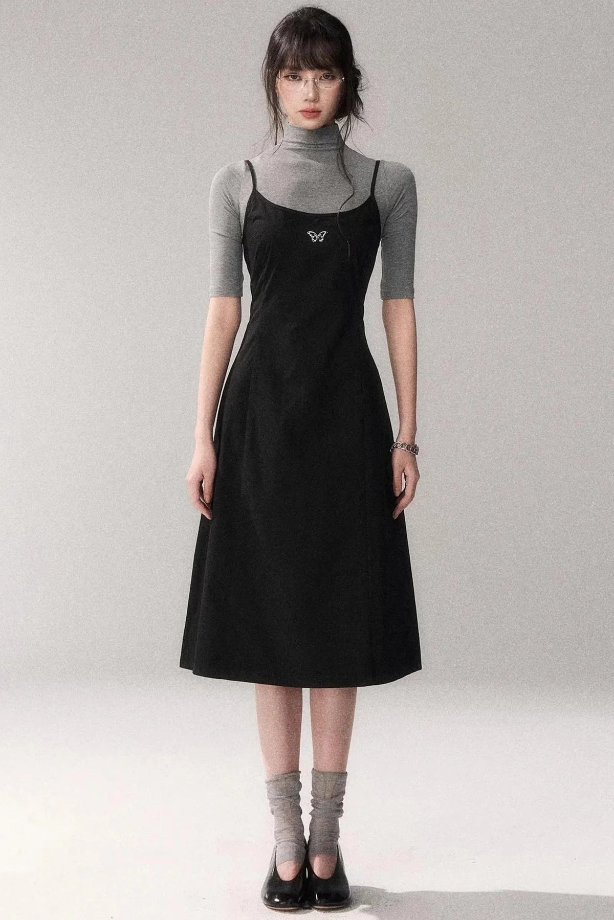 Retro Cotton A-Line Dress
