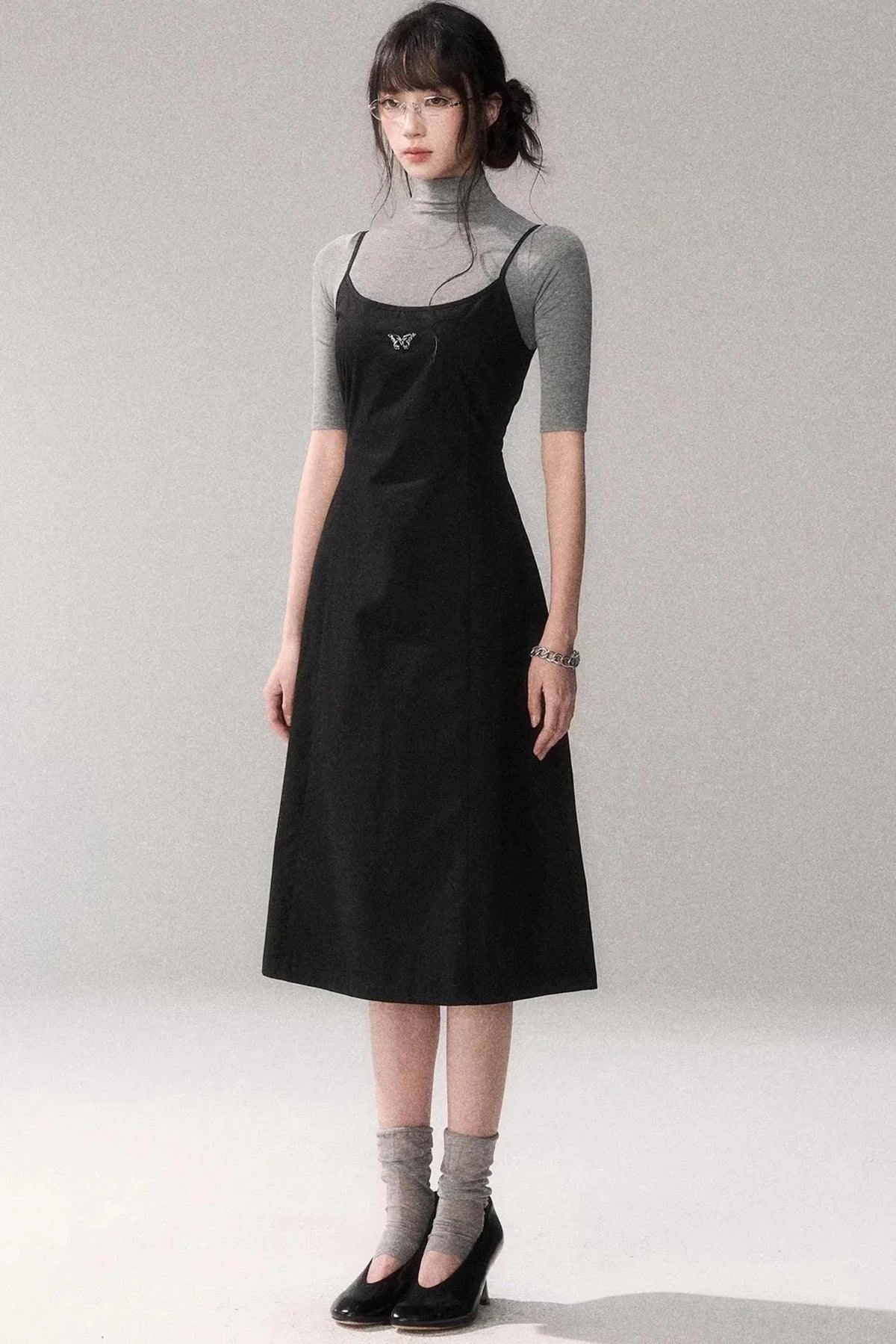 Retro Cotton A-Line Dress
