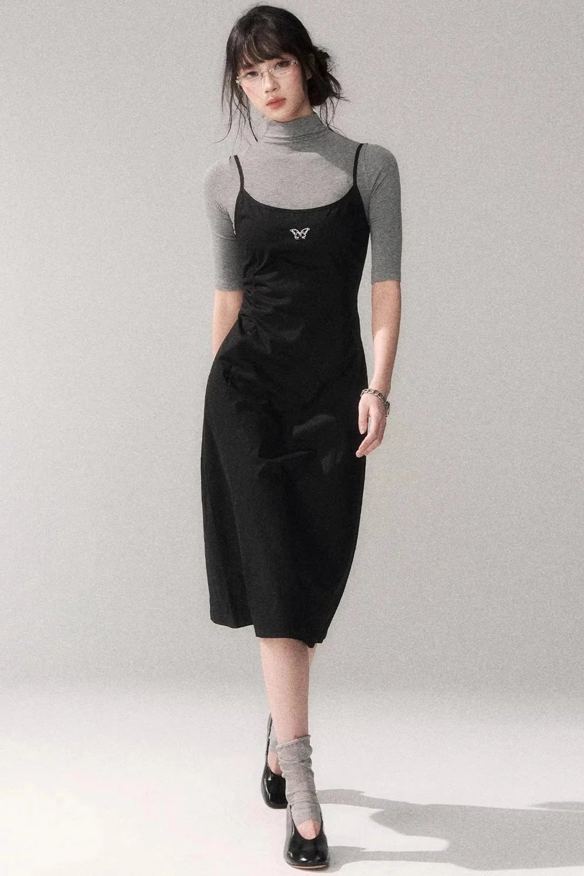 Retro Cotton A-Line Dress