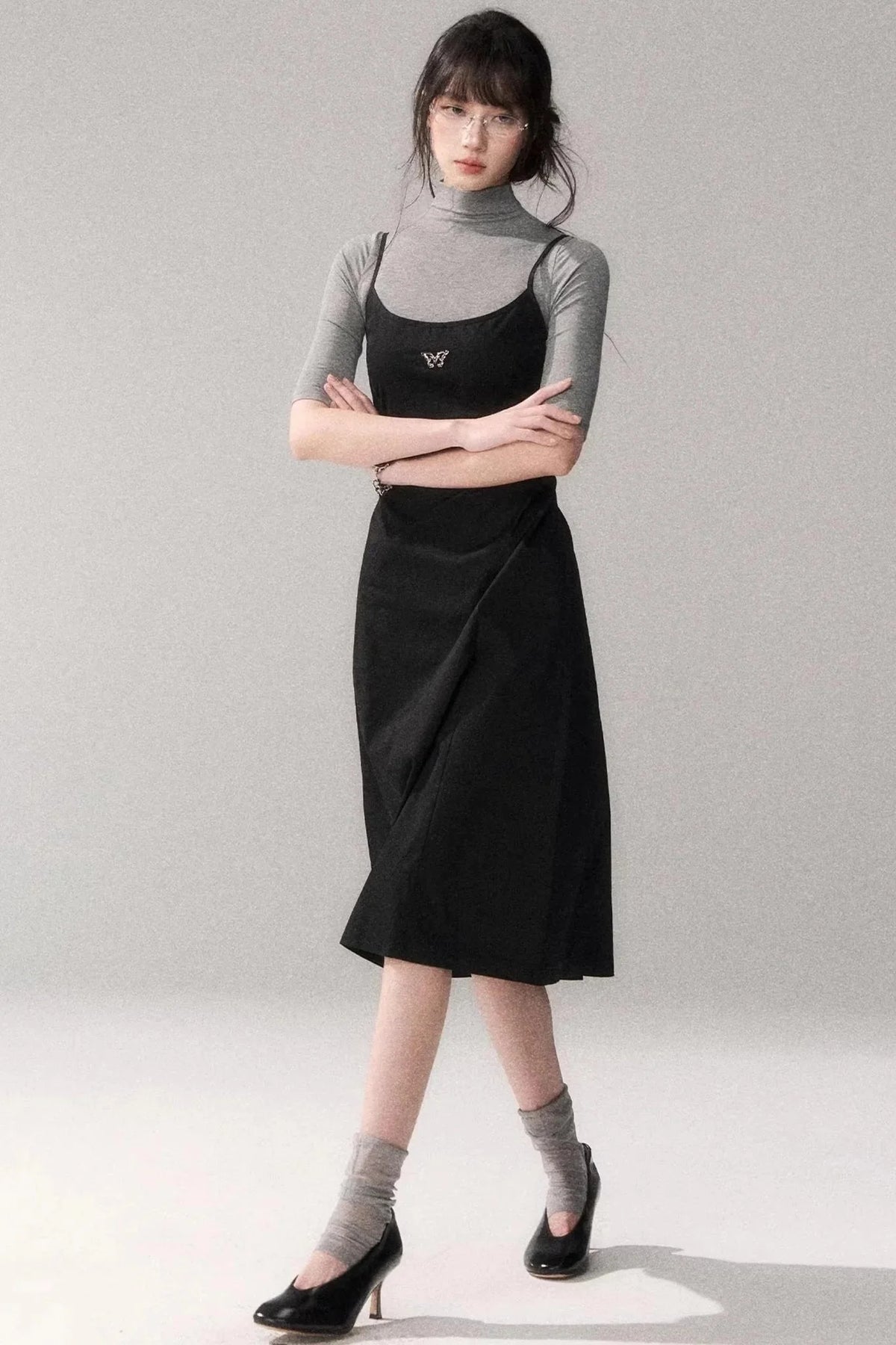 Retro Cotton A-Line Dress