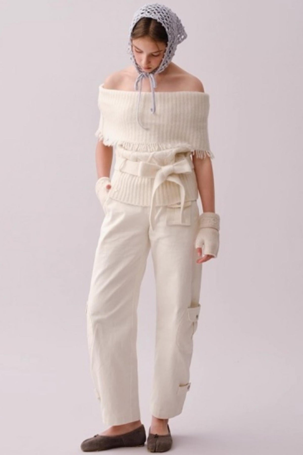 Retro Cotton Wide-Leg Pants