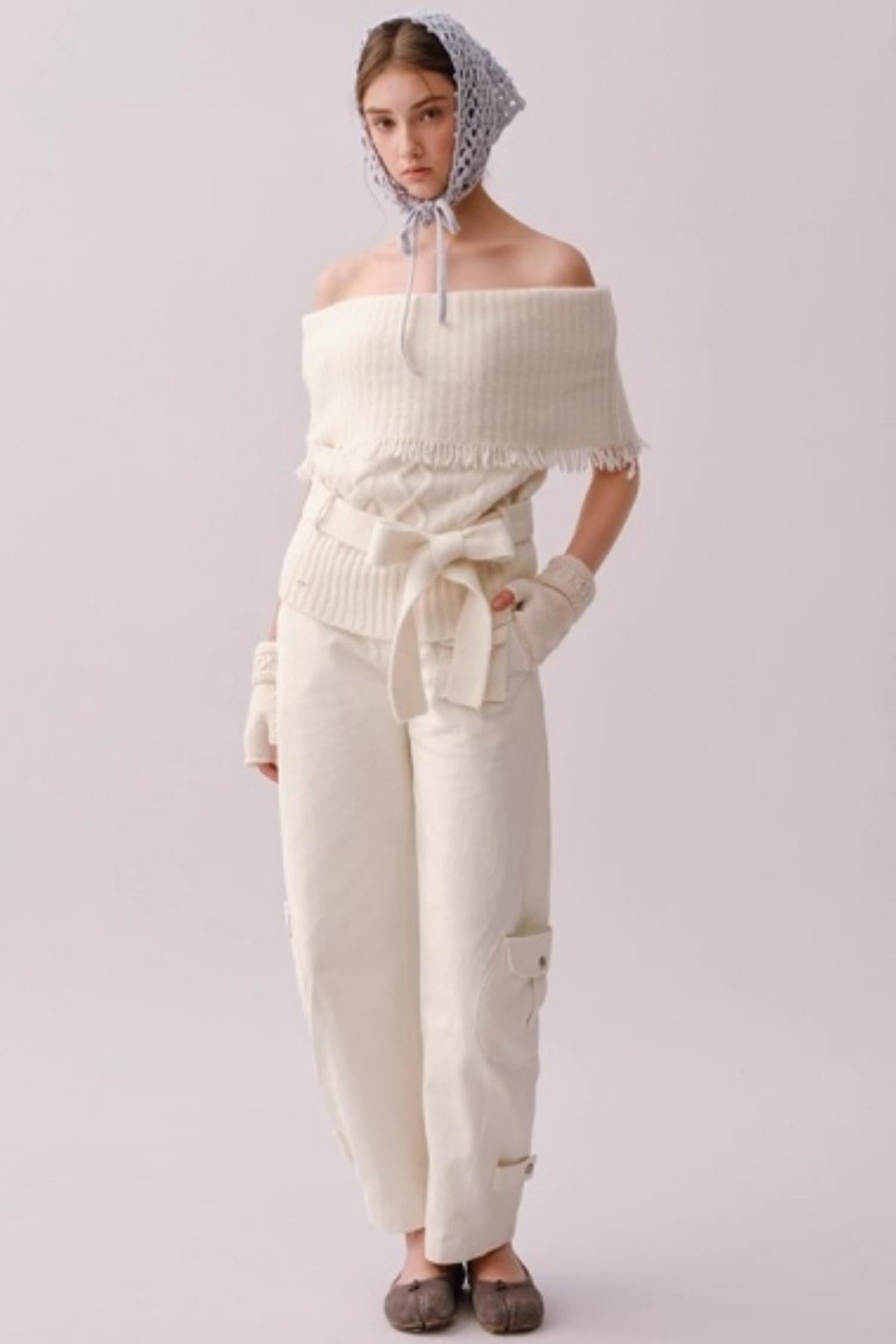 Retro Cotton Wide-Leg Pants