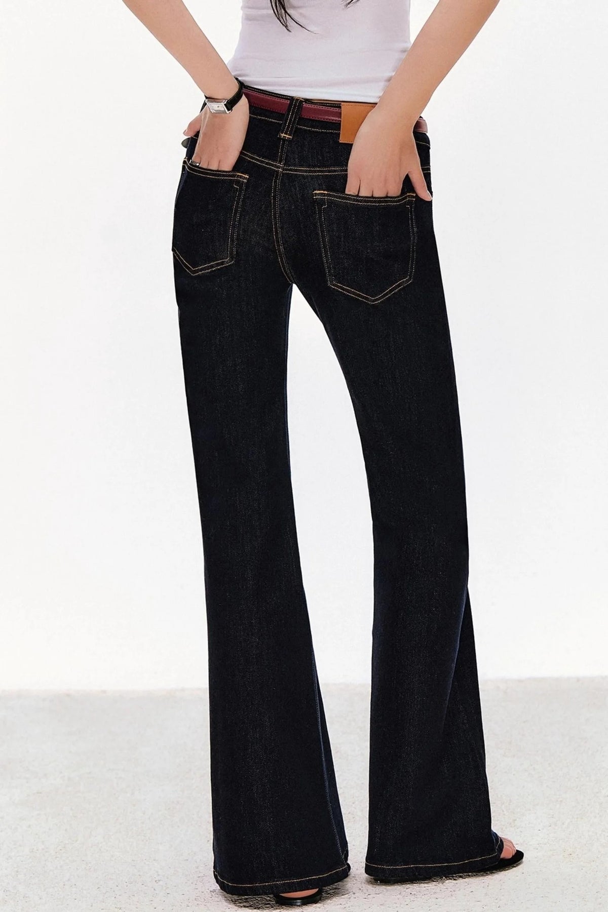 Retro Cow Slim Flare Jeans