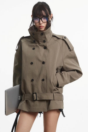 Retro Dark Khaki Work Jacket