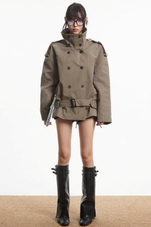 Retro Dark Khaki Work Jacket