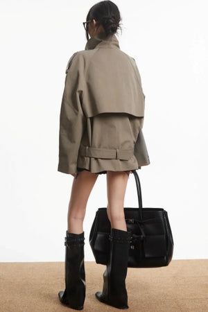 Retro Dark Khaki Work Jacket
