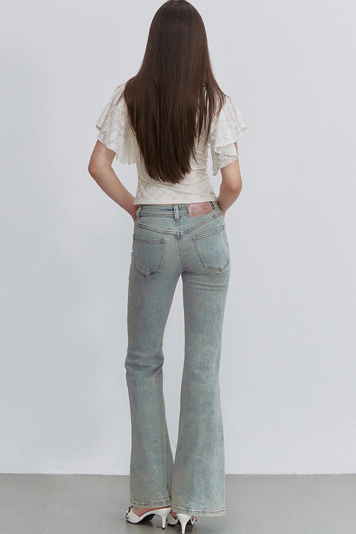 Retro Denim Flared Jeans