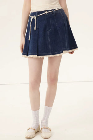 Retro Denim Lace Jacket Set-Up
