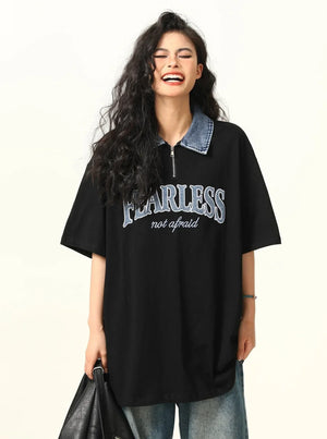Retro Denim Polo T-Shirt