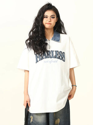 Retro Denim Polo T-Shirt