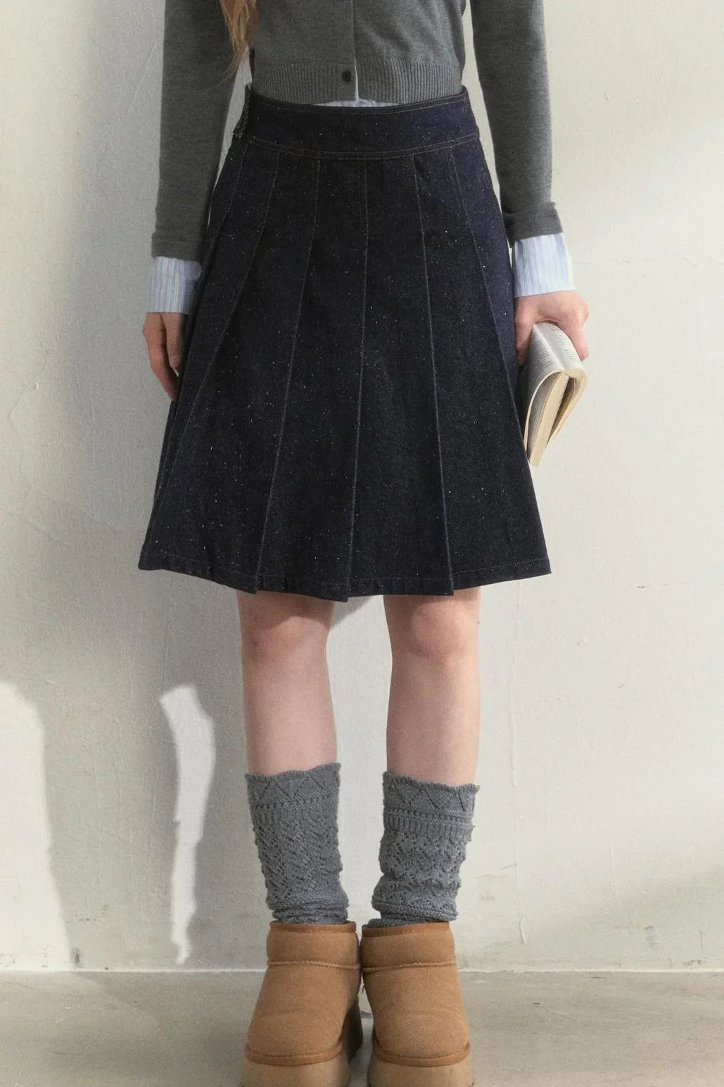 Retro Denim Quilted Jacket Set-Up