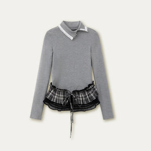 Retro Denim Quilted Jacket Set-Up