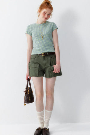 Retro Denim Workwear Shorts