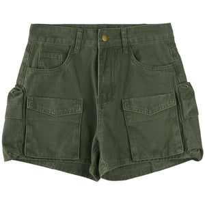 Retro Denim Workwear Shorts