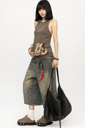 Retro Digital Print Vest
