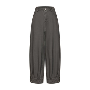 Retro Distressed Cotton Pants