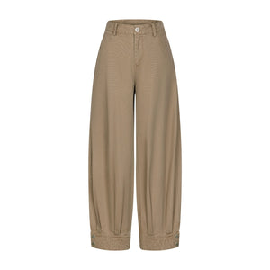 Retro Distressed Cotton Pants