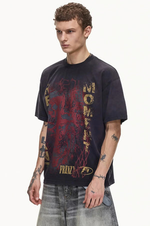 Retro Distressed Cotton T-Shirt