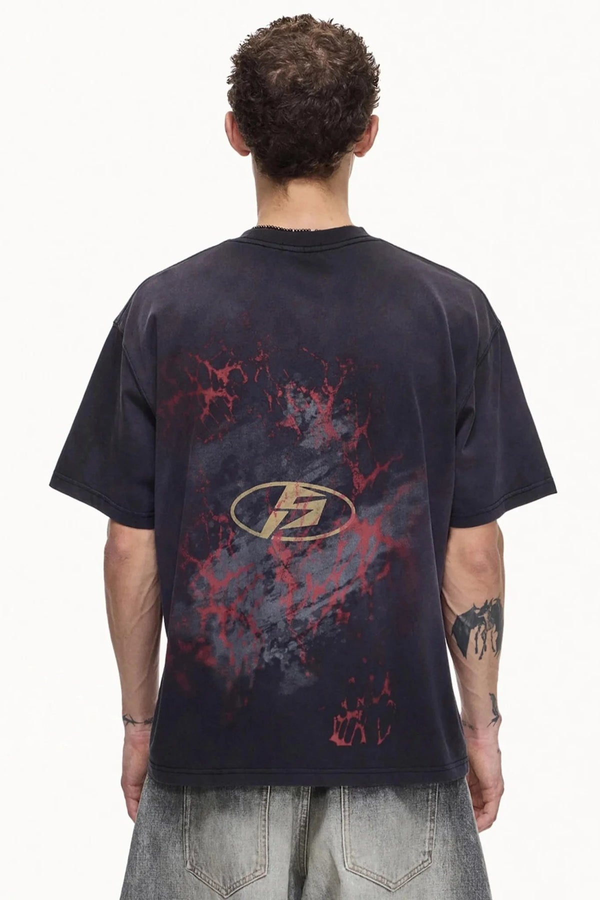 Retro Distressed Cotton T-Shirt