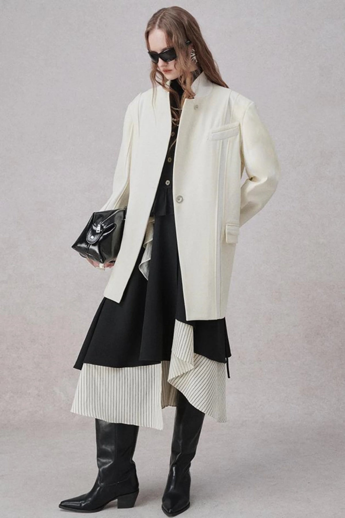 Retro Elegant H Line Blazer Jacket