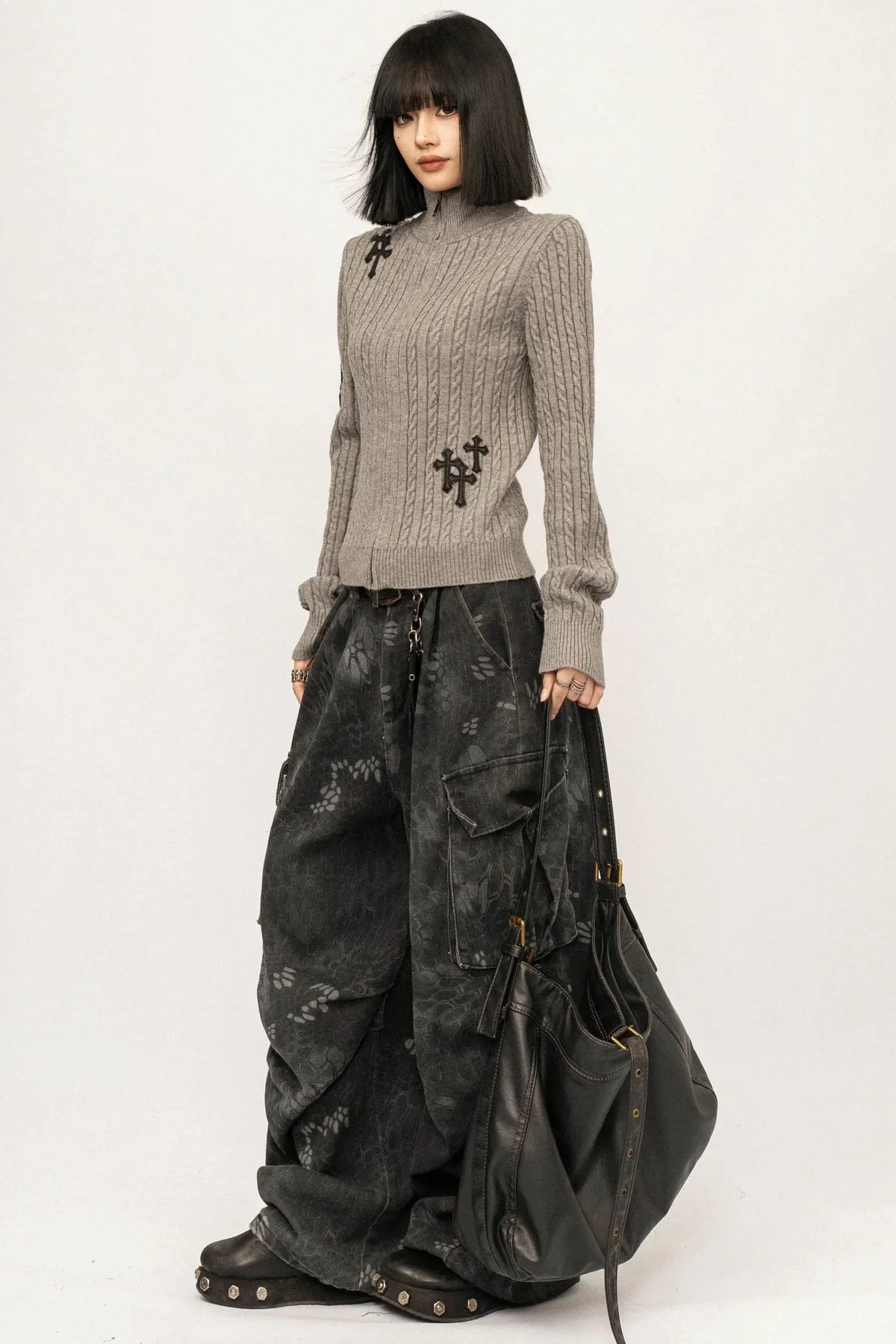 Retro Embroidered Knit Cardigan