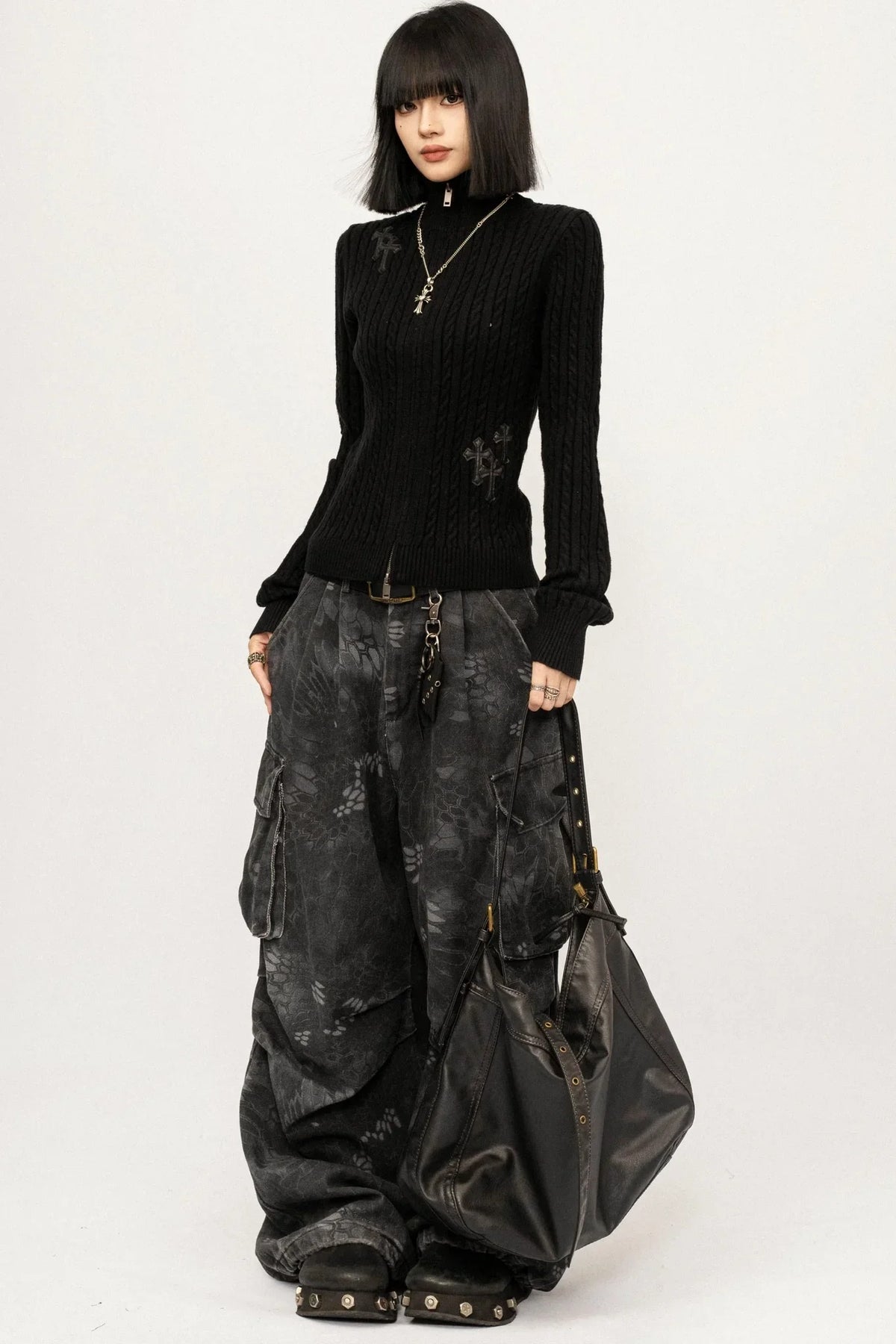 Retro Embroidered Knit Cardigan