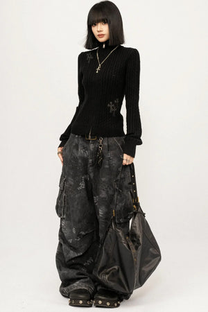 Retro Embroidered Knit Cardigan