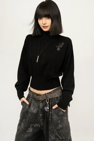 Retro Embroidered Knit Top