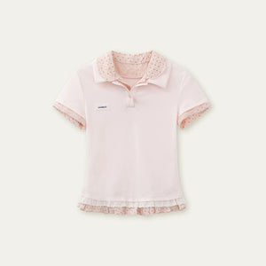 Retro Fake Two-Piece Polka Dot Knit Top
