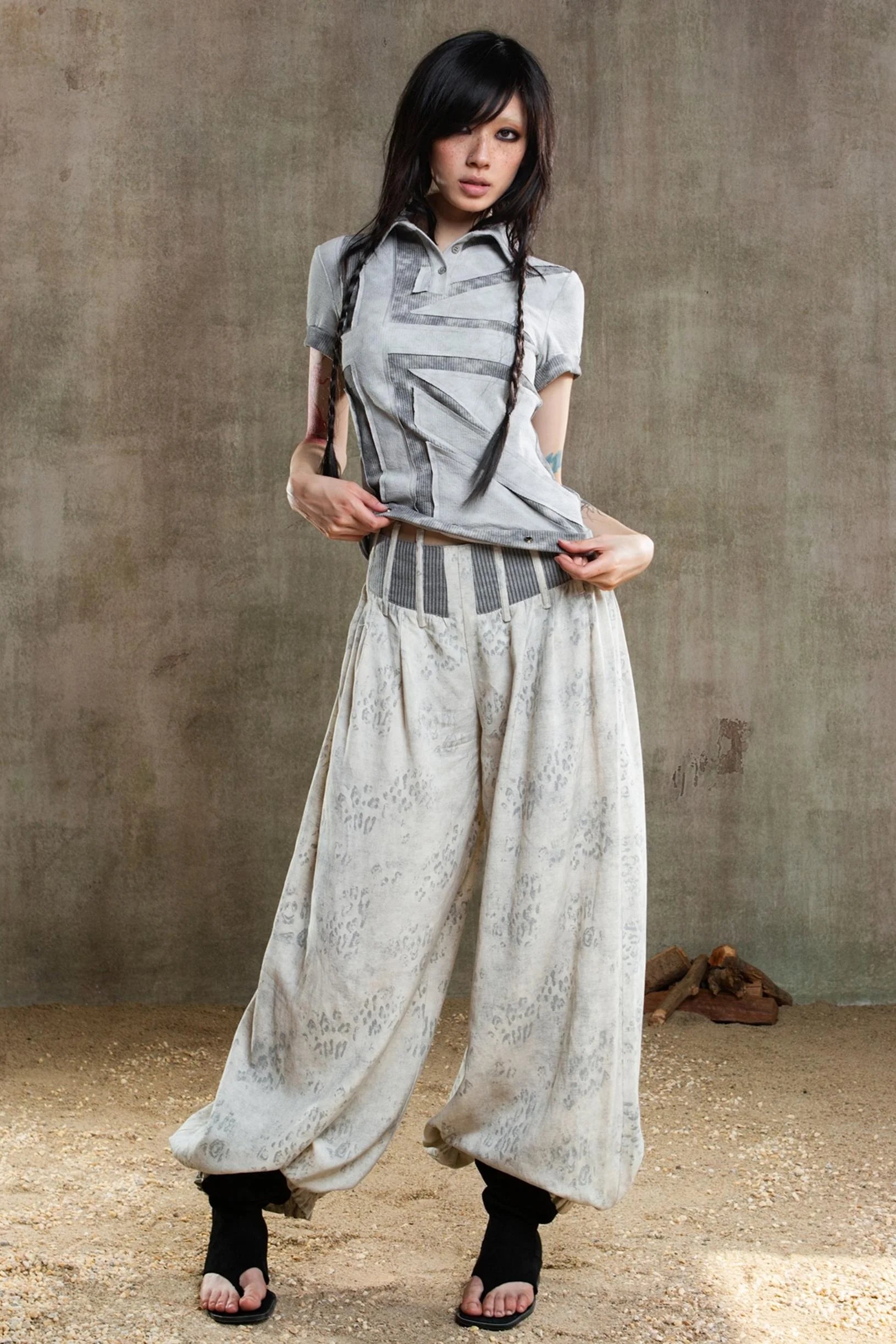 Retro Fishbone Pants