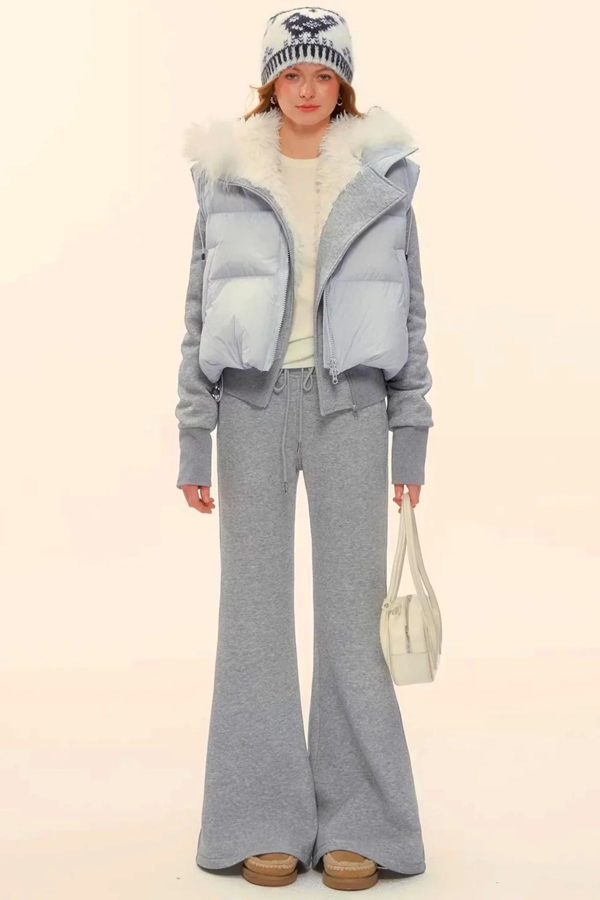 Retro Fleece Hooded Jacket Set-Up