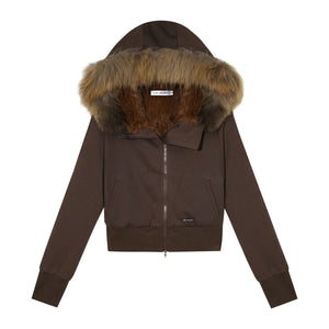 Retro Fleece-Lined Hooded Jacket Set-Up