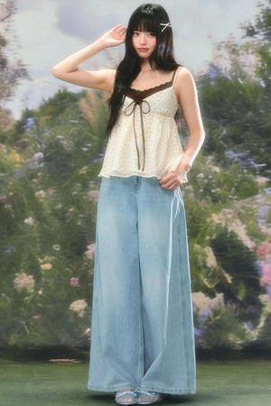 Retro Floral Camisole Top Set-Up