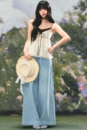 Retro Floral Camisole Top Set-Up