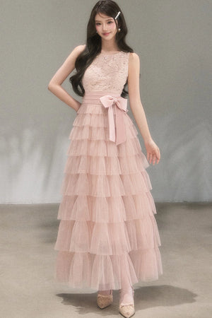 Retro French Lace Cake Dress