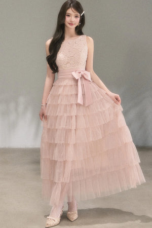 Retro French Lace Cake Dress