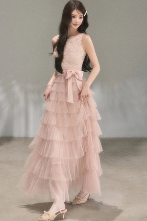 Retro French Lace Cake Dress