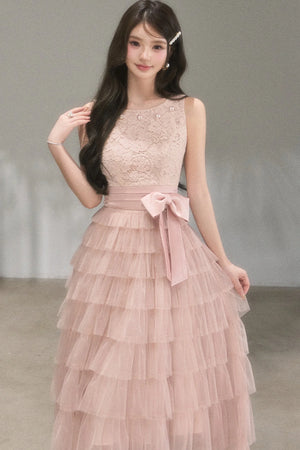 Retro French Lace Cake Dress