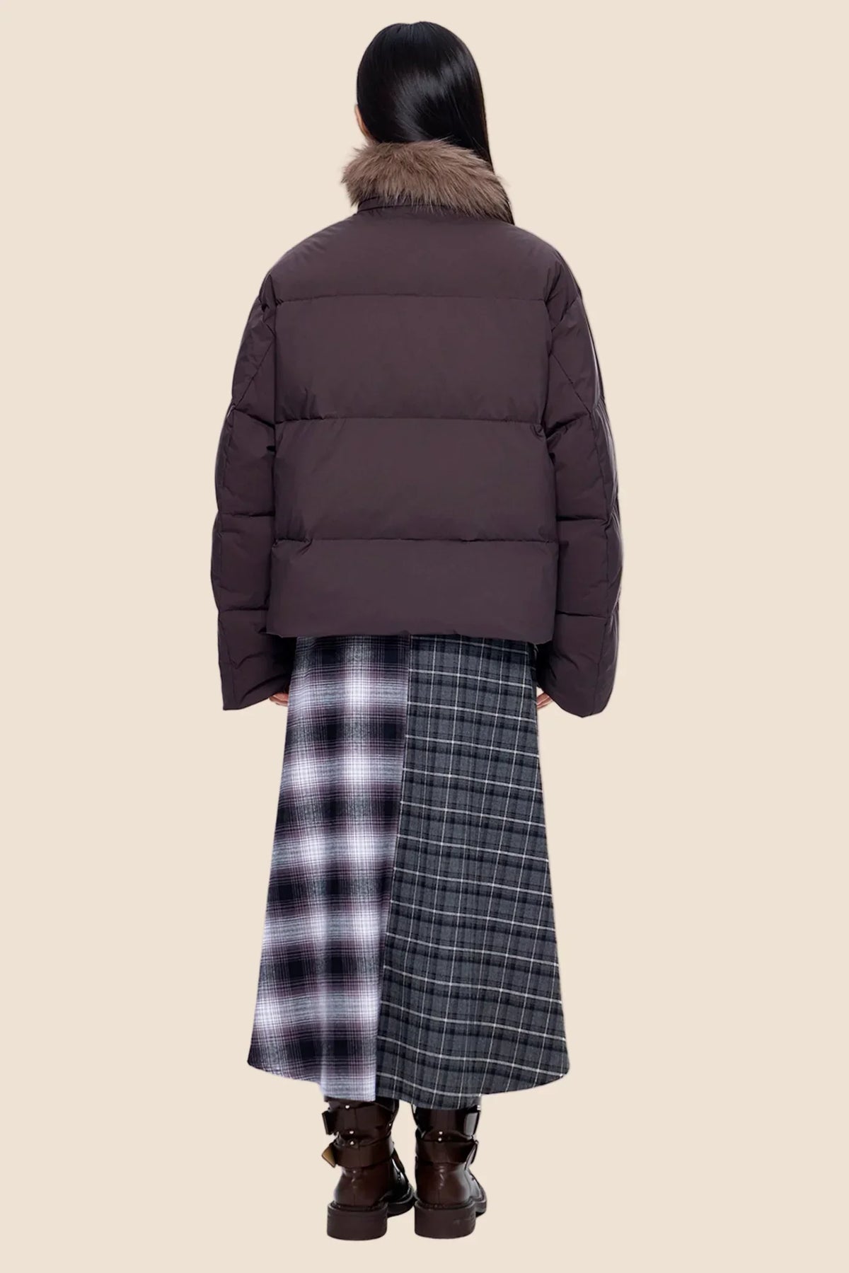Retro Fur Collar Down Coat