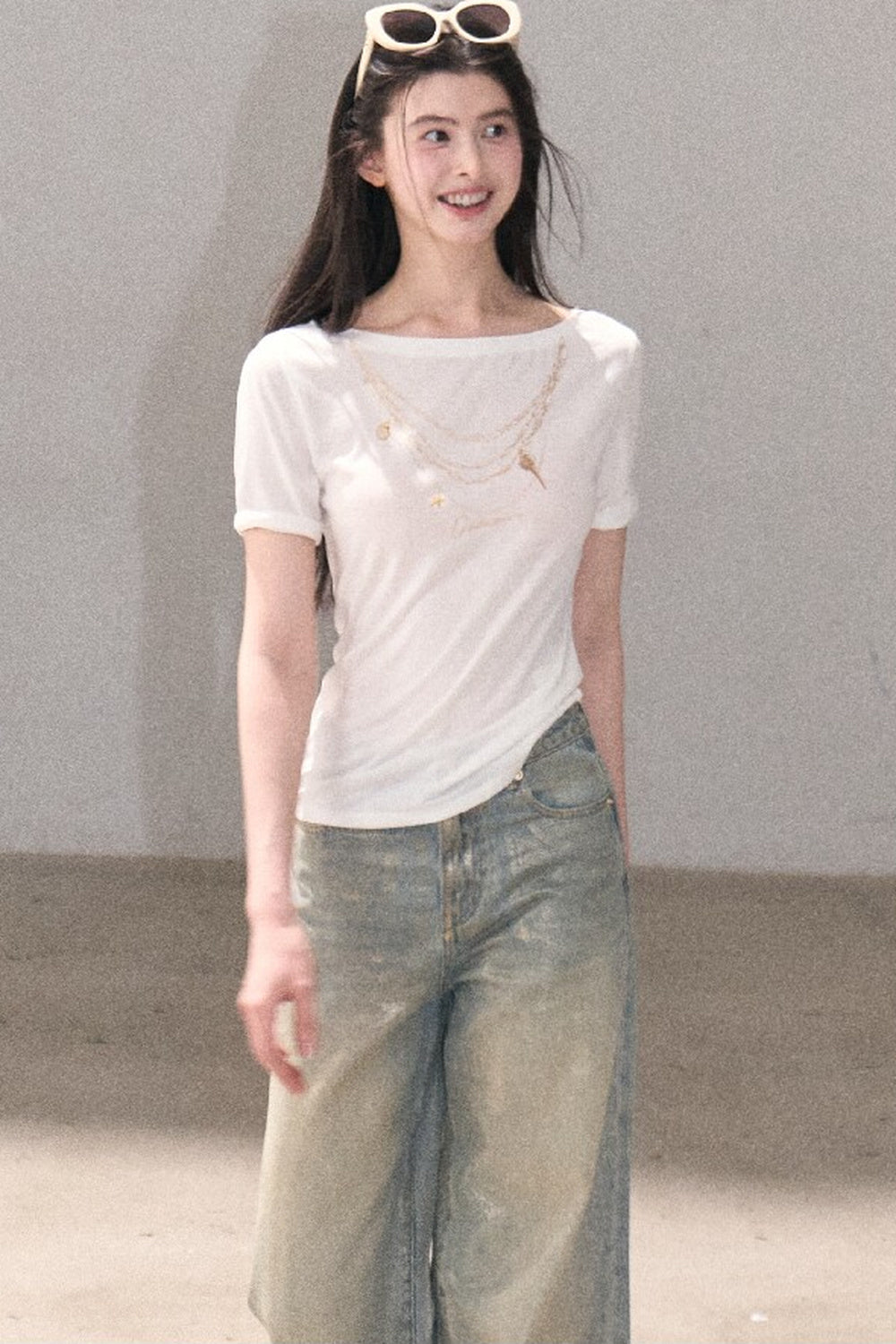 Retro Gradient Cotton Jeans