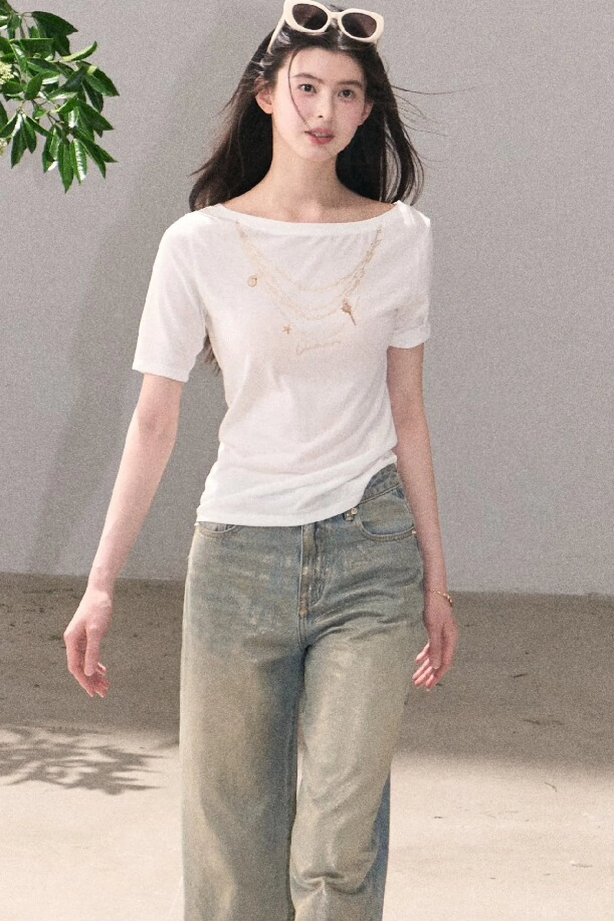 Retro Gradient Cotton Jeans