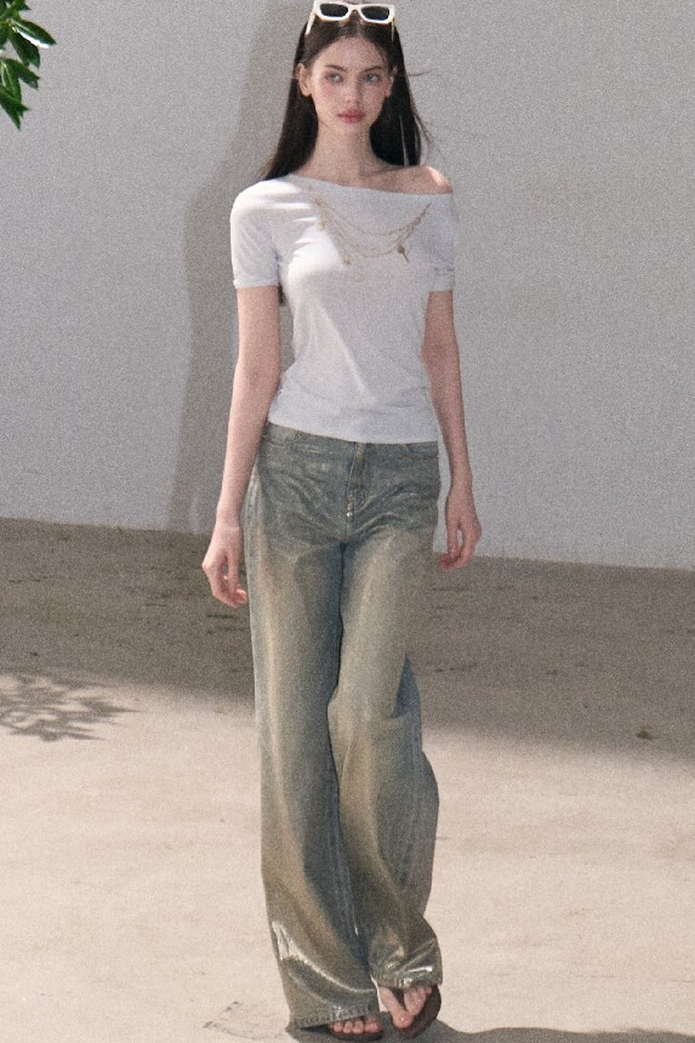 Retro Gradient Cotton Jeans