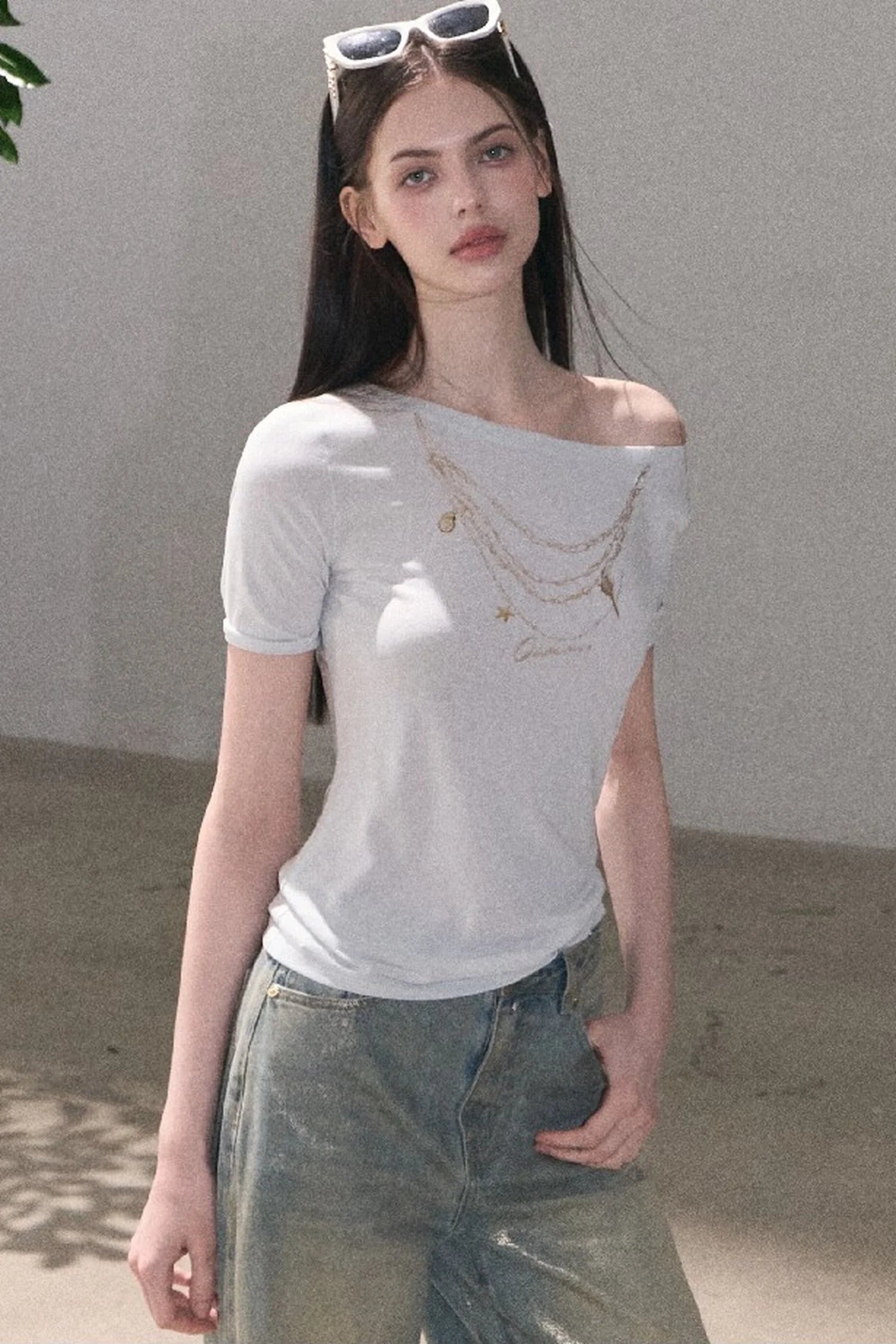 Retro Gradient Cotton Jeans