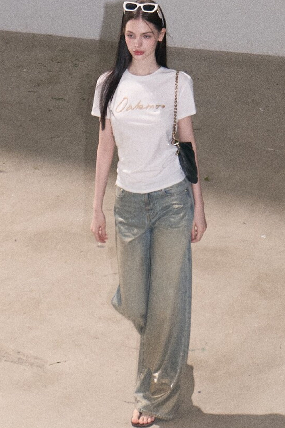 Retro Gradient Cotton Jeans