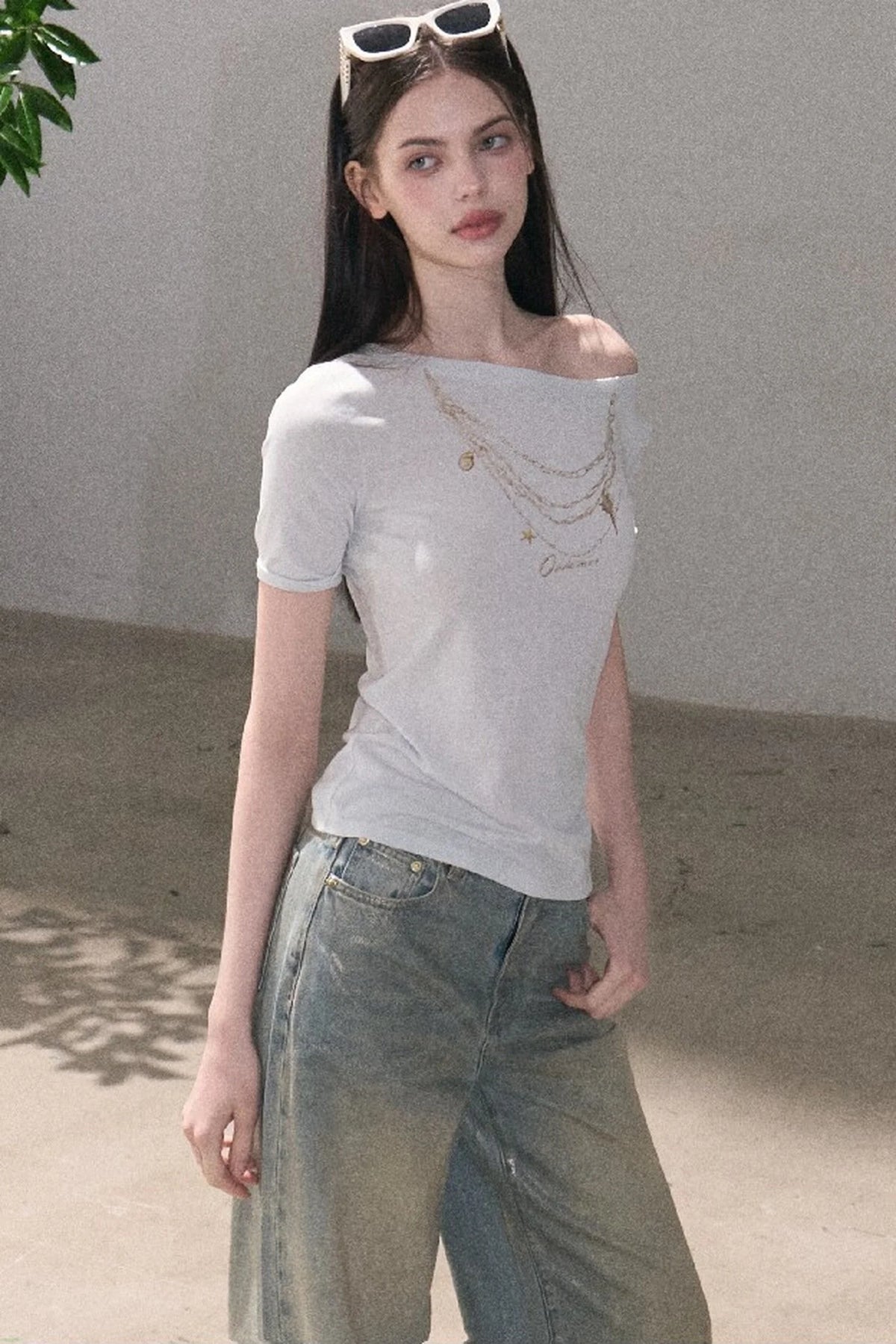 Retro Gradient Cotton Jeans